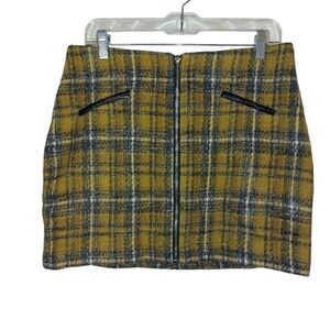 HYFVE LADIES PLAID MINI SKIRT- L